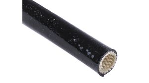 Insulating Sleeve, 12.8mm, Black, Glass Fibre, Silicone